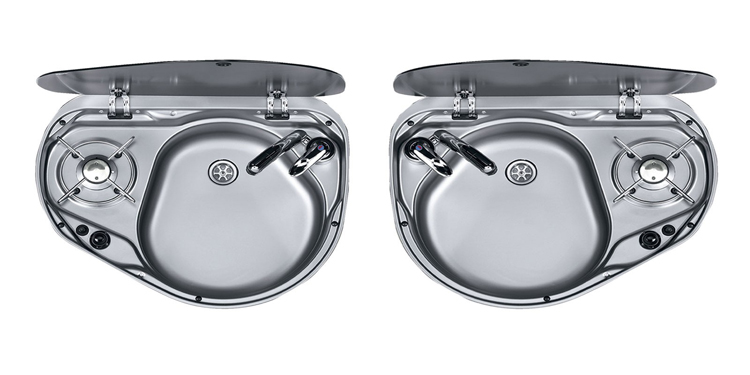 帶玻璃罩的單爐頭燃?xì)庠钏劢M合描述圖3 房車帶玻璃罩單爐頭燃?xì)庠钏劢M合